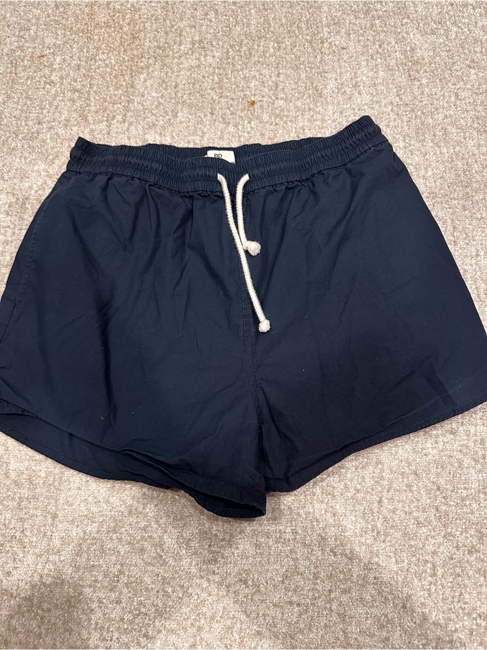 Women's Navy Drawstring Casual Shorts -